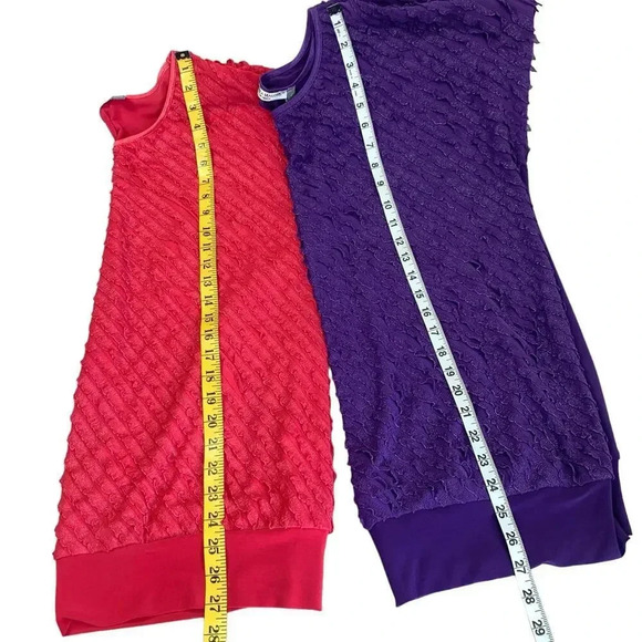 Rebecca Malone Bundle of 2 Tiered Ruffles Short Sleeves Tops Size 1X Red Purple - Picture 14 of 14
